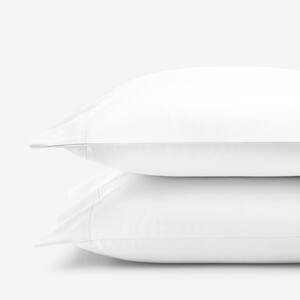 Egyptian Cotton Set of 2 Pillow Cases 1 Pair 400 Thread Count White Solid 
