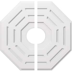 1 in. P X 12 in. C X 30 in. OD X 7 in. ID Westin Architectural Grade PVC Contemporary Ceiling Medallion, Two Piece