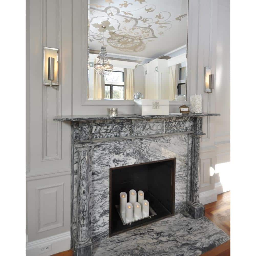 Mila Brushed Steel 15" Wall Sconce with White Opal Glass