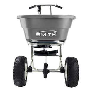 80 lb. Capacity Torque Grip Stainless Steel Push Broadcast Spreader for Fertilizer, Seed & Ice Melt