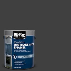 1 gal. #1350 Ultra Pure Black Urethane Alkyd Semi-Gloss Enamel Interior/Exterior Paint