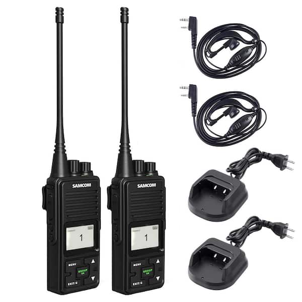 Lukyamzn High Power 5 Mile Range Rechargeable Waterproof Digital 2-Way Radio with Charger (2-Pack)