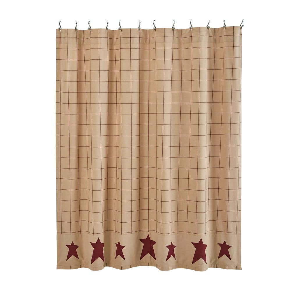 VHC BRANDS Connell 72 in. W x 72 in. L Cotton Blend Shower Curtain in