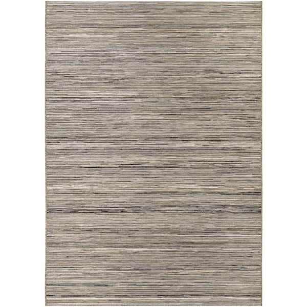 Couristan Cape Hinsdale Light Brown-Silver 5 ft. x 8 ft. Indoor/Outdoor Area Rug