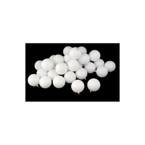 Shiny Winter White Shatterproof Christmas Ball Ornaments (60-Count)