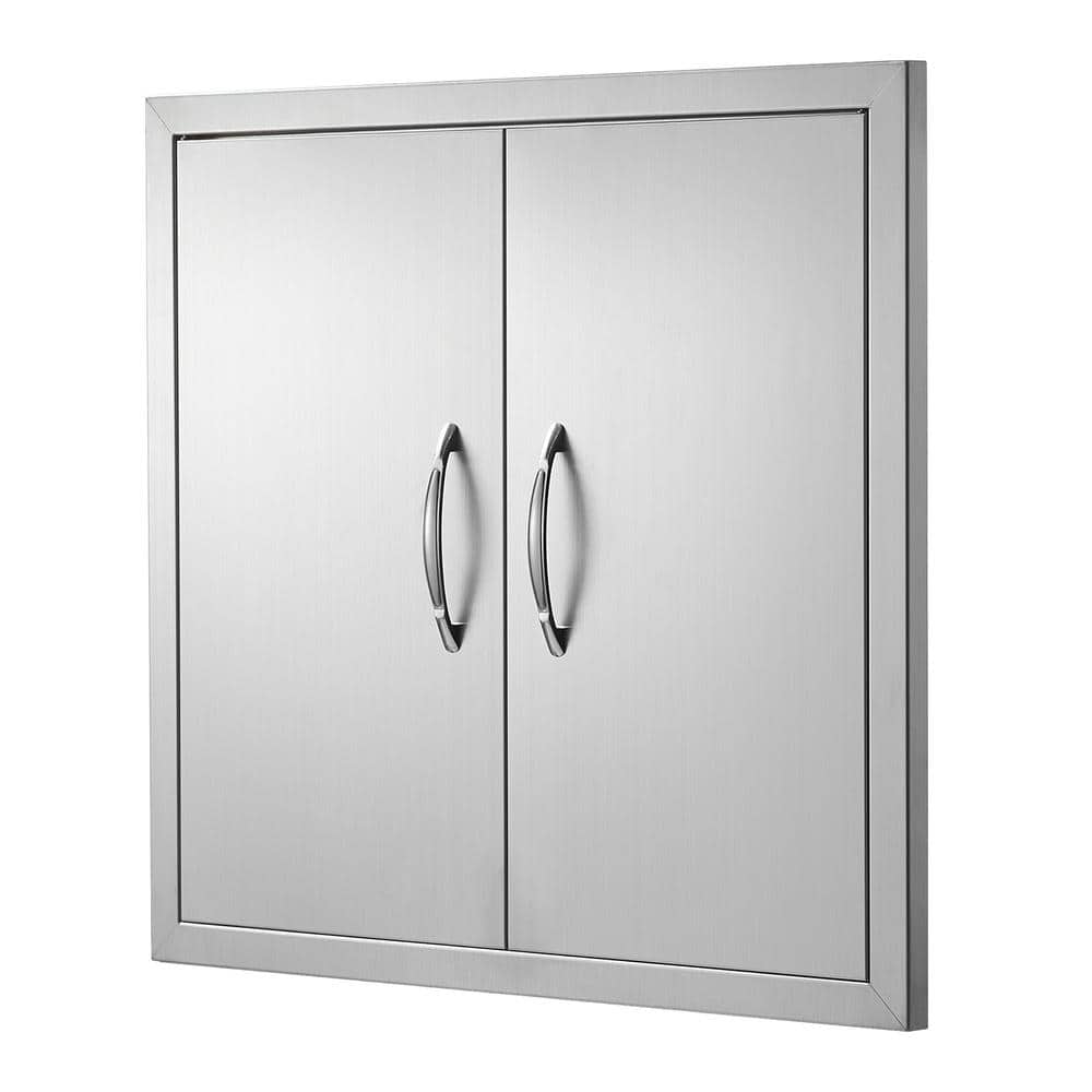 BBQ Access Door 26 in. W x 24 in. H Stainless Steel Zinc Alloy Handle Magnetic Seal U-Shape Panel Outdoor Kitchen price history on PriceWatchPro