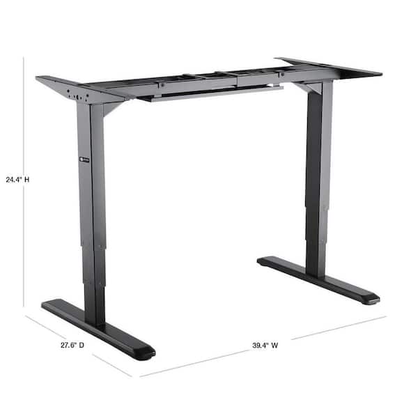 EleTab Manual Height Adjustable Standing Desk with 55 x 24 Tabletop Stand up Desk Frame and Desktop Workstation with Crank System 