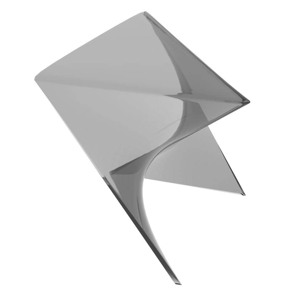 Randolph 15.75" Smoke Gray Plastic Triangular Accent Side Table