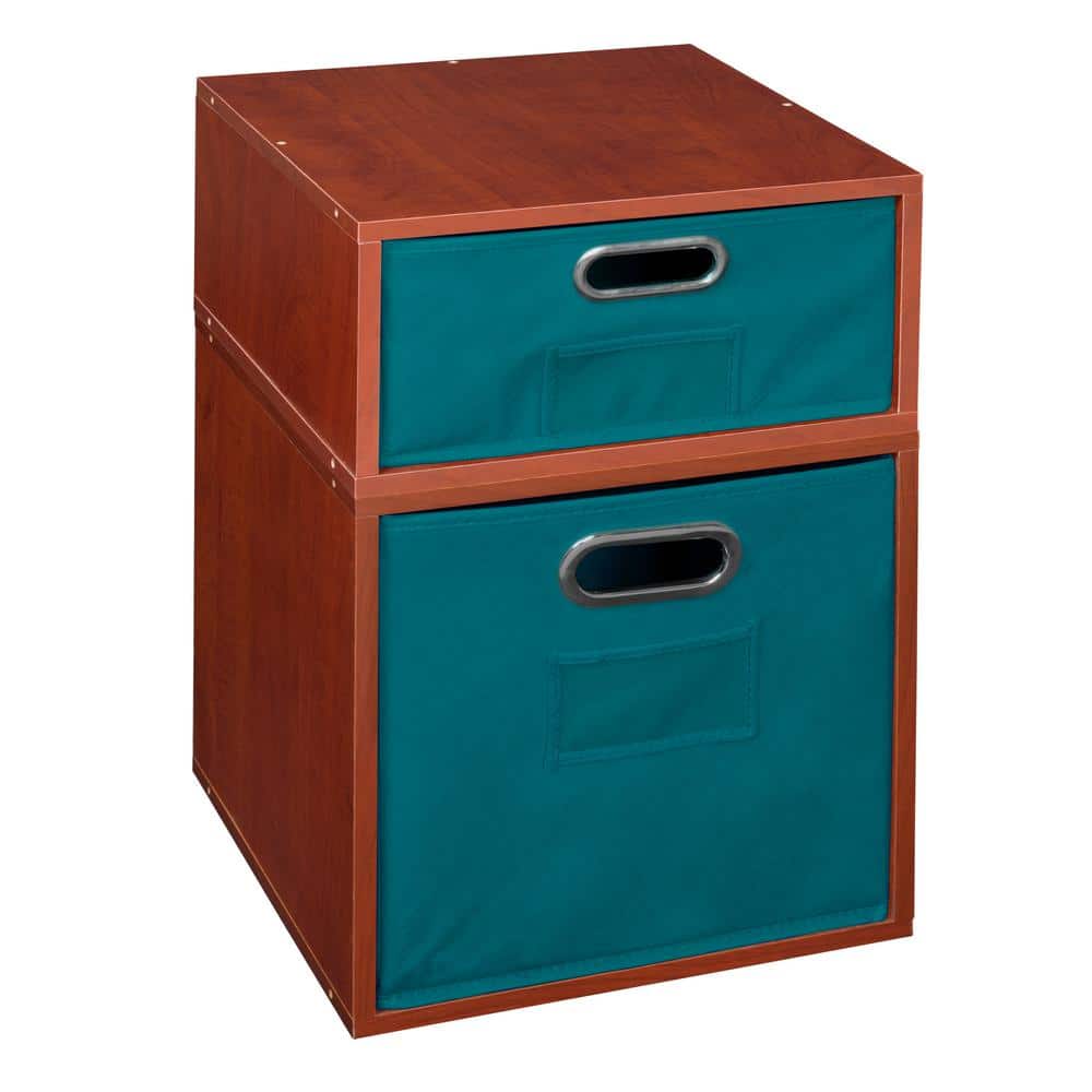 19.5 in. H x 13 in. W x 13 in. D Wood 2- Cube Organizer