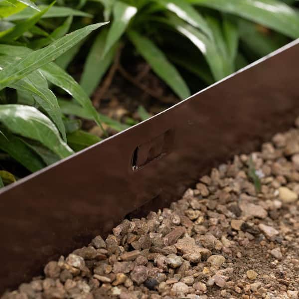 Colmet® 8' Brown Textured Steel Landscape Edging Kit Colmet® 8' Brown Textured Steel Landscape Edging Kit