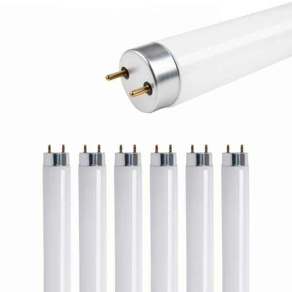 15-Watt 18 in. T8 G13 Linear Fluorescent Tube Light Bulb Cool White 4100K (6-Pack)