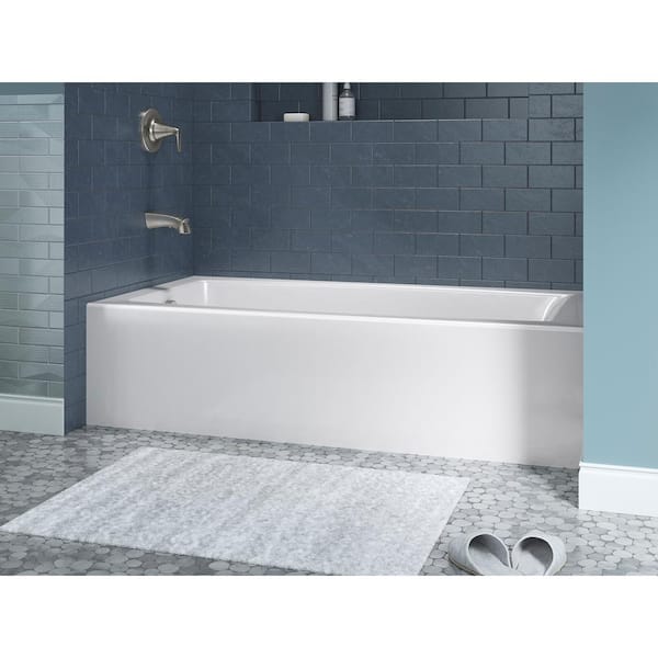 Kohler Elmbrook 60 In Right Drain Rectangular Alcove Bathtub With Integral Apron In White K R23217 Ra 0 The Home Depot