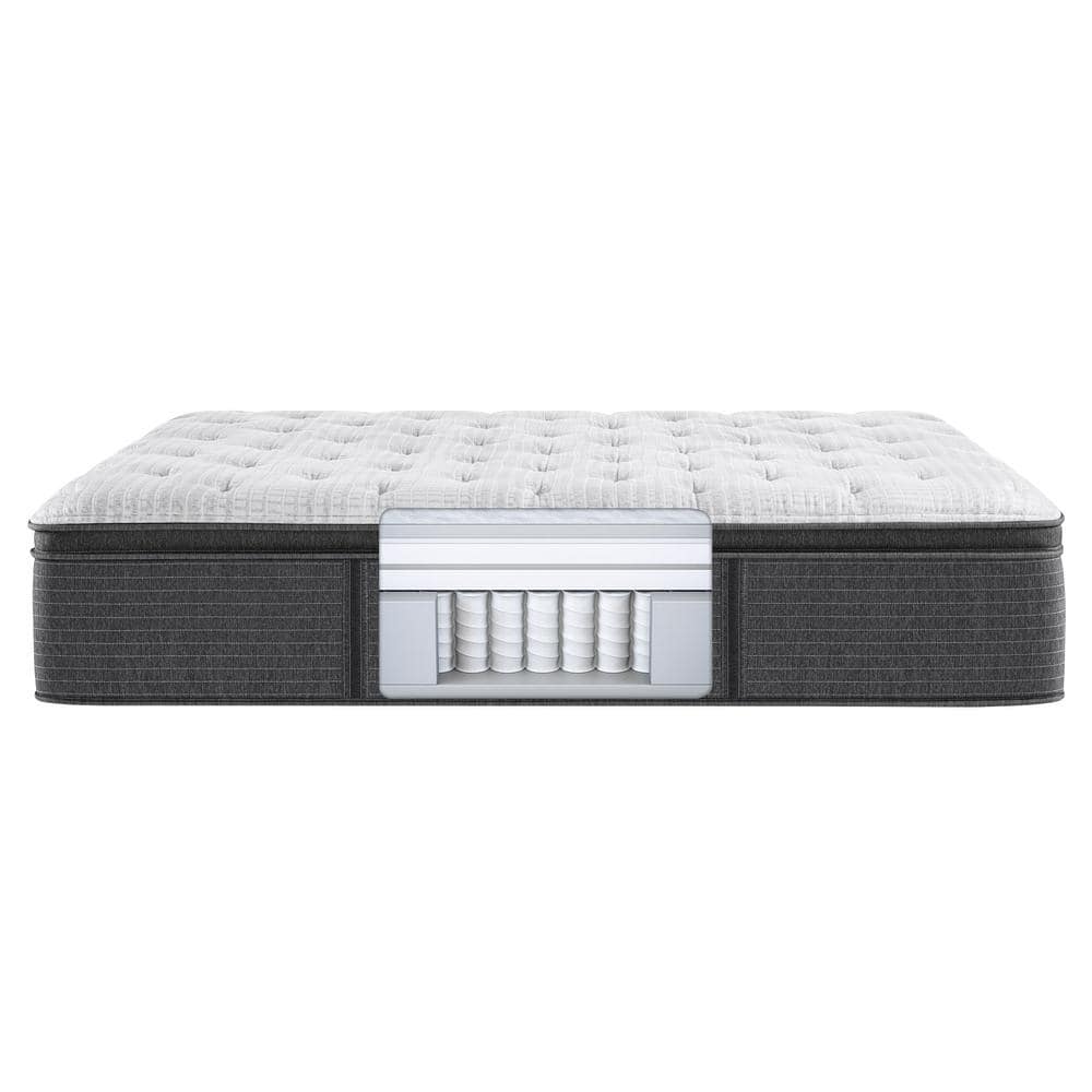Contemporary Gray and White Gel Memory Foam California King Mattress
