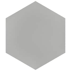 Textile Basic Hex Silver 8-5/8 in. x 9-7/8 in. Porcelain Floor and Wall Take Home Tile Sample