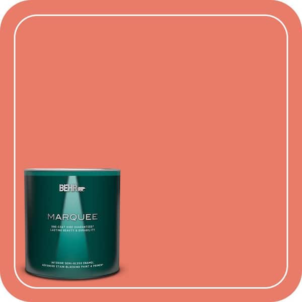 BEHR MARQUEE 1 qt. #P180-5 Watermelon Slice Semi-Gloss Enamel Interior Paint & Primer