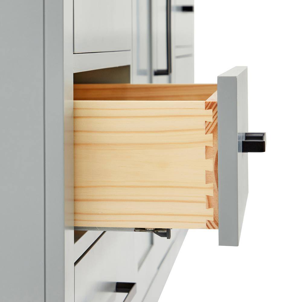 Hepburn 66" Gray Pine Single Freestanding Vanity Base