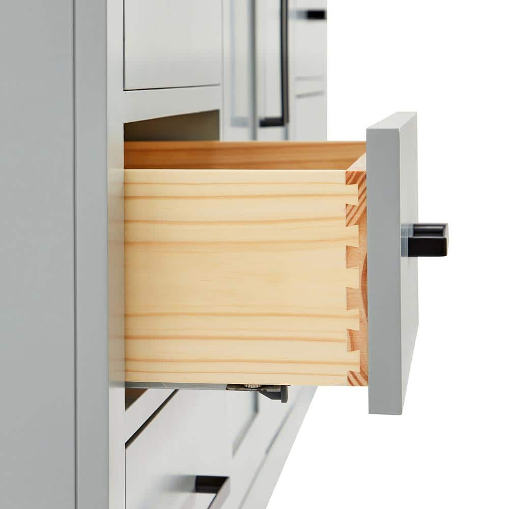 Hepburn 66" Gray Pine Single Freestanding Vanity Base