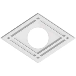18 in. x 12 in. x 1 in. Diamond Architectural Grade PVC Contemporary Ceiling Medallion