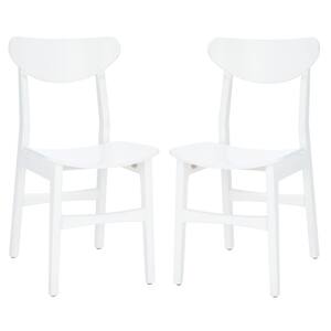 Lucca White 17 in. Wood Dining Chair Set of 2