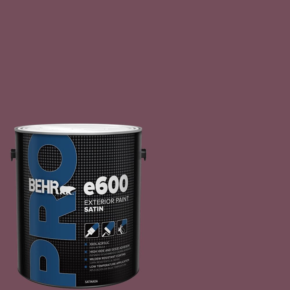 BEHR PRO 1 gal. #S120-7 Fine Wine Satin Exterior Paint PR64301 - The Home  Depot