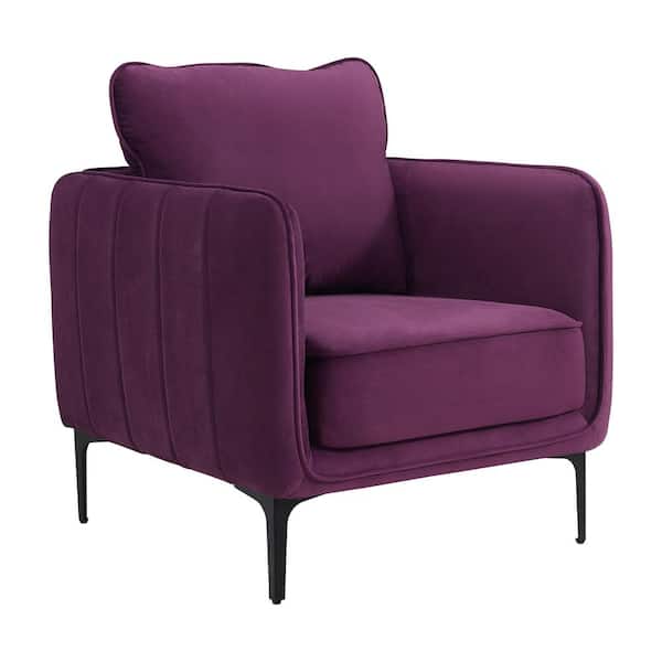 Reale Purple Lavish Velvet ArmChair Set of 1