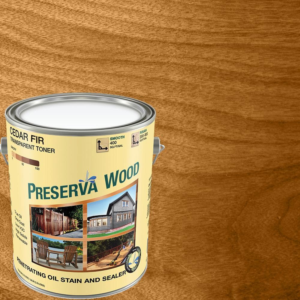 Preserva Products 1013457 1 Gal Oil Based Cedar Fir Penetrating Stain Sealer
