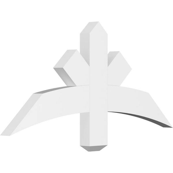 Ekena Millwork Alberta 36 in. W x 16.5 in. H x 2 in. D Signature Polyurethane Bracket