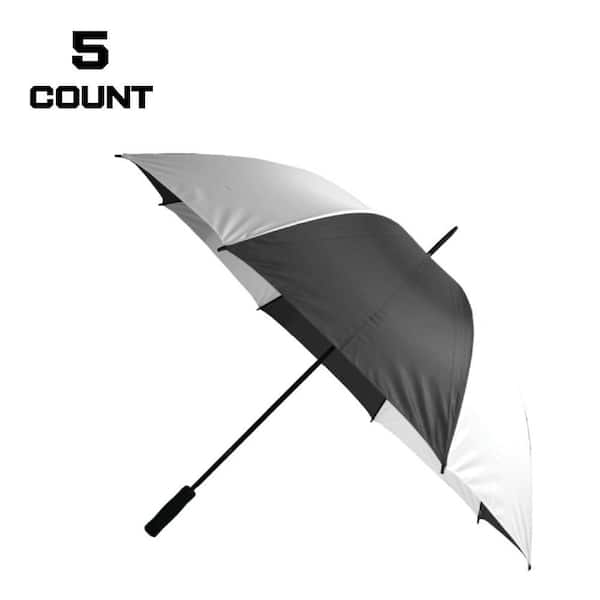 Golf Umbrella in Black and White (5-Pack)