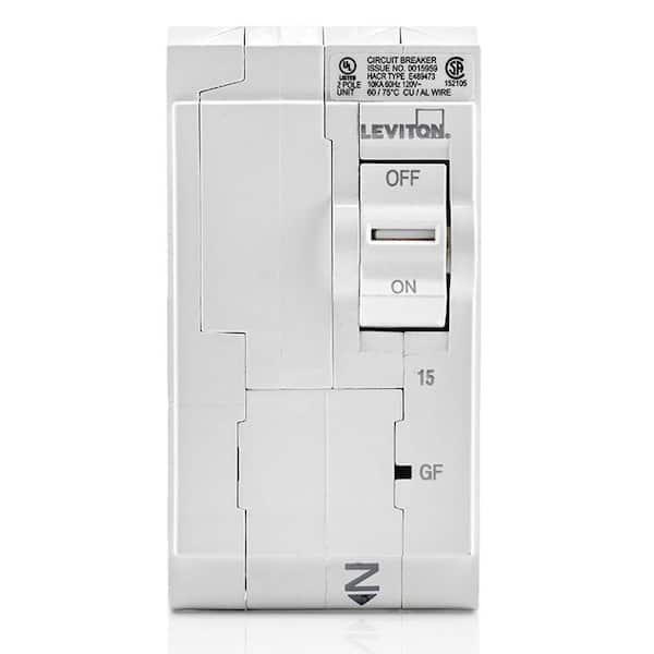 Branch Circuit Breaker, GFPE 2-Pole 15 Amp, 120-Volt/240-Volt, Hydraulic Magnetic LB215-EP