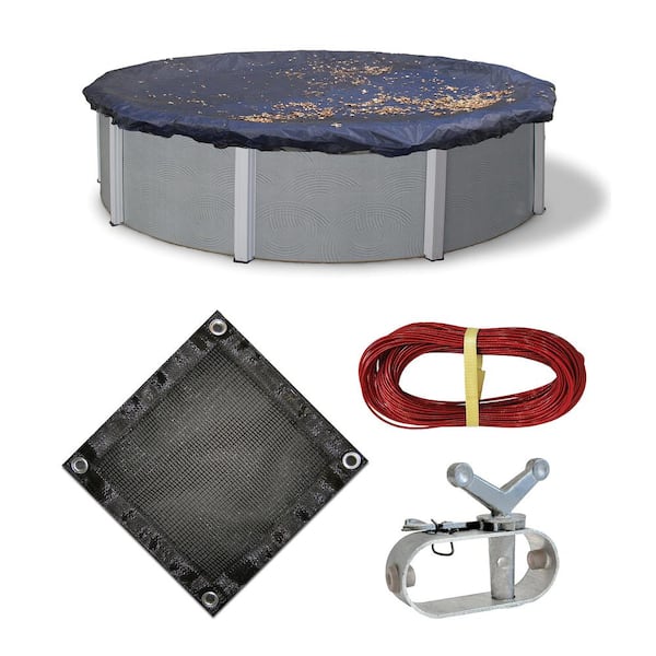 Blue Wave 24 ft. Round Black Leaf Net Above Ground Pool Cover