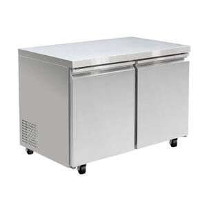 60 in. W 15.5 cu. ft Auto/Cycle Defrost Commercial Undercounter Upright Freezer in Stainless