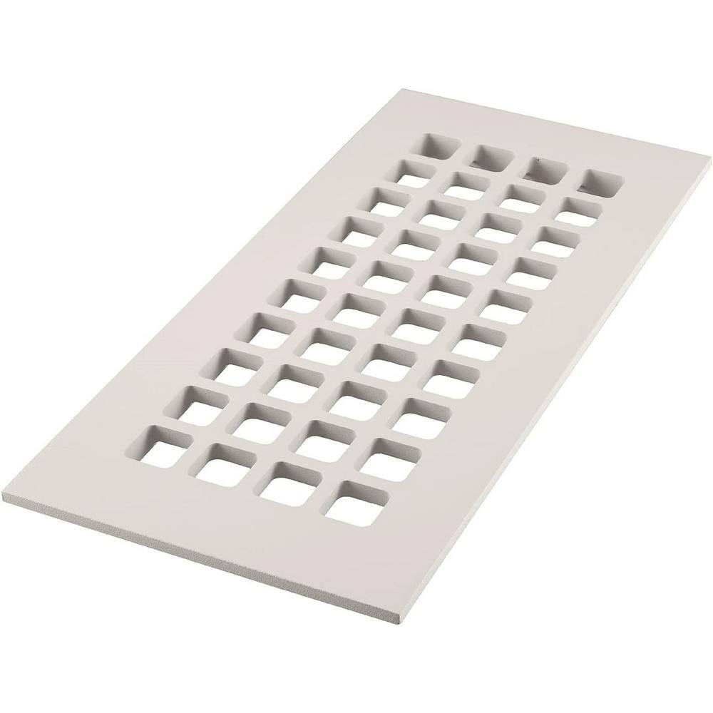 Square Series 10 in. x 4 in. White Aluminum Grille Vent Cover for Home Floors Without Mounting Holes price history on PriceWatchPro