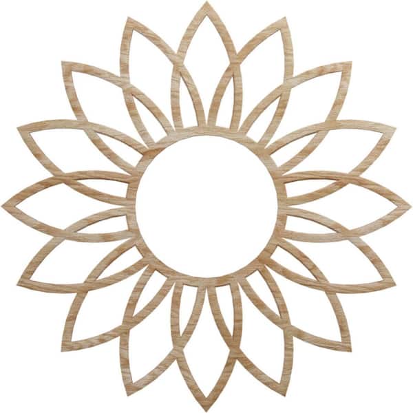 Ekena Millwork 0.25 in. x 7 in. x 20 in. Wood Medallion Moulding