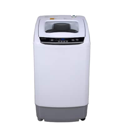 0.9 cu. ft. Compact Top Load Washing Machine in White with Stainless Steel Tub