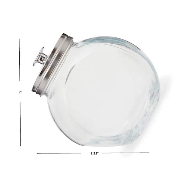 Home Basics Glass Cookie Jar with Metal Lid