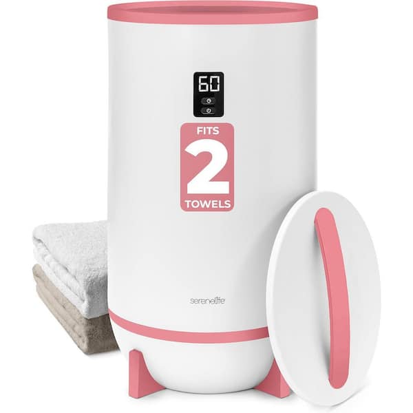 Luxury Towel Warmer-Single Touch, 2 Large Bath Towels, Pink, 20L Capacity-SLTLW600