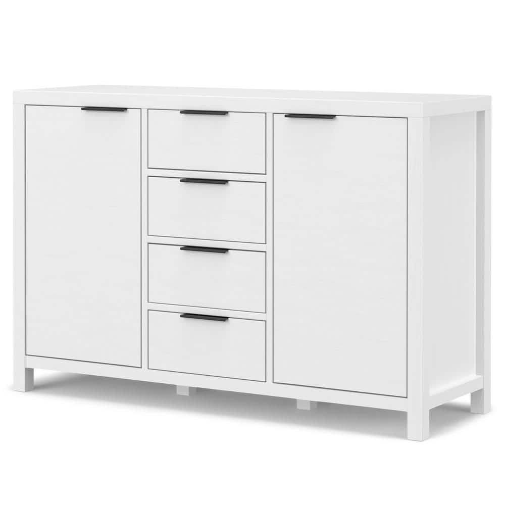 Hollander White Solid Wood Adjustable Sideboard Buffet