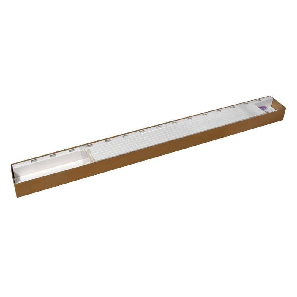 Ashley White Vinyl Scallop Corner Fence Panels, 2.5-ft x 3-ft