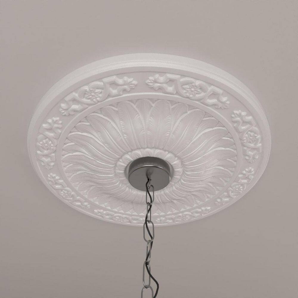 Lunel White High-Density Urethane Ceiling Medallion