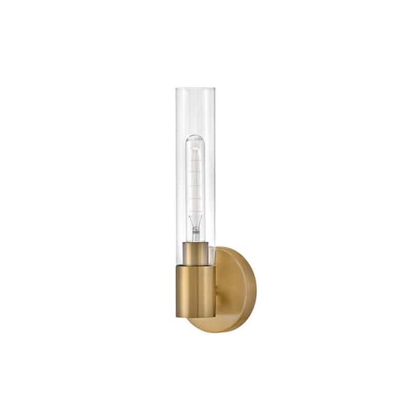 LARK Shea 5.25 in. 1 Light Lacquered Brass Vanity Light