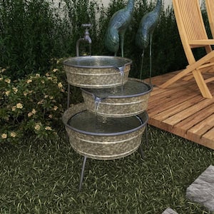 Gray Indoor and Outdoor Fountain with Spigot style