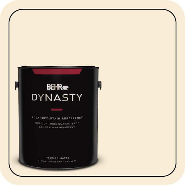 BEHR DYNASTY 1 gal. #330C-1 Honeysuckle White Matte Interior Stain-Blocking Paint & Primer