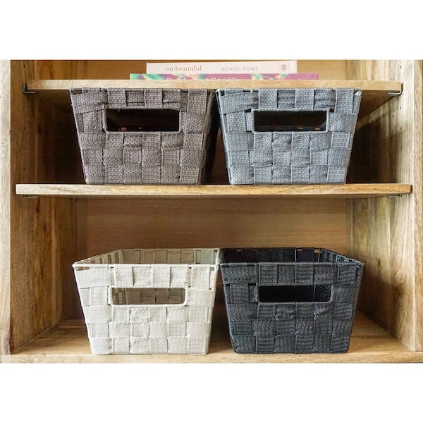 4-Pack Modern Wicker Baskets by Handcrafted 4 Home 
