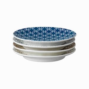 Modern Deco Set of 4 Small Plates Assorted