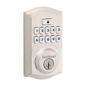SmartCode 260 Traditional Satin Nickel Keypad Single Cylinder Electronic Deadbolt Featuring SmartKey Security