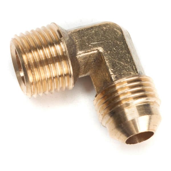 LTWFITTING 3/8 in. Flare x 3/8 in. MIP Brass Flare 90 Degree Elbow Fitting (5-Pack)