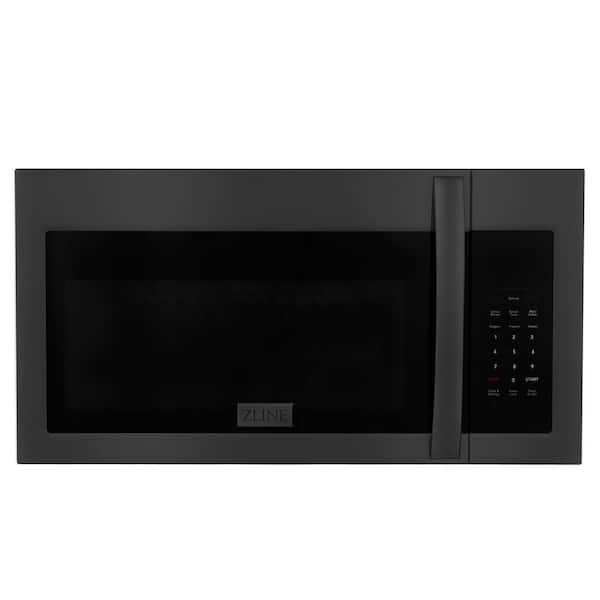 30 in. 300 CFM 900-Watt Over the Range Microwave Oven in Black Stainless Steel & Modern Handle