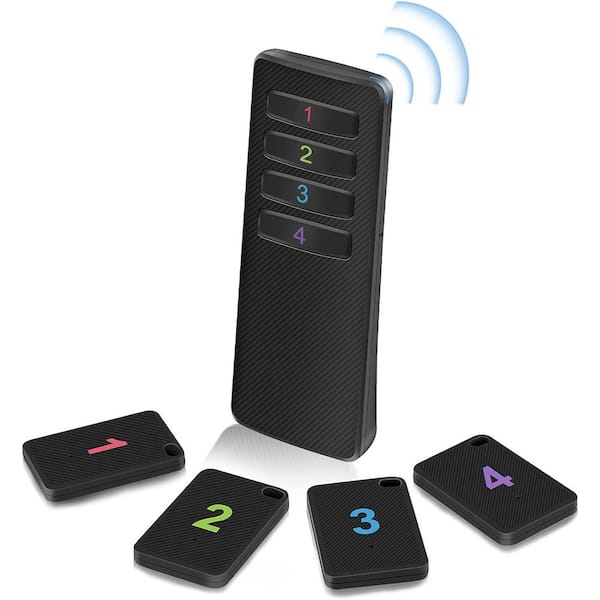 EKIEUDL Key Finder Device with 115ft Range and 85dB Beeper for TV Remote, Phone, Wallet, and Keys 4-Pack Wireless Tracker