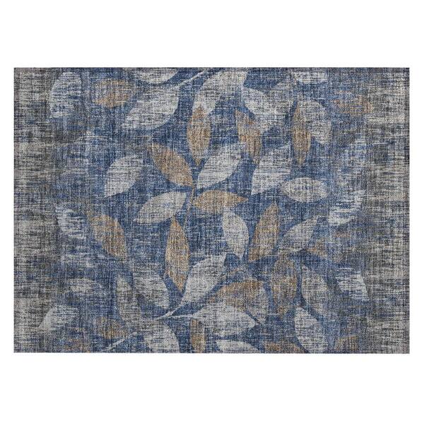 Chantille Machine Washable Indoor/Outdoor Abstract ACN3162 Navy 2 ft. x 3 ft. Accent Rug
