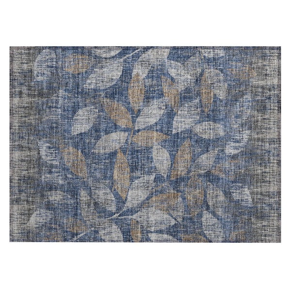 Chantille Machine Washable Indoor/Outdoor Abstract ACN3162 Navy 3 ft. x 4 ft. Area Rug